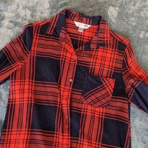 Old Navy Red and Blue Flannel